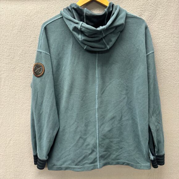 Nike Training Hoodie Mens Large Loose Fit Thermal Dri Fit Pullover Teal Blue - Picture 3 of 10